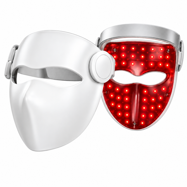 DrAcher Mask Pro, white LED face mask, front view