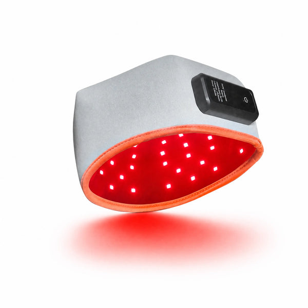 DrAcher Cap Elite red light cap, interior LEDs lit