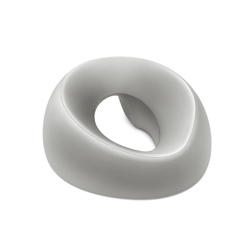 DrAcher Align Prone Cushion, grey memory-foam cushion with central face cutout